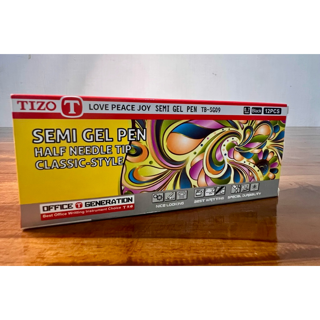 

Pulpen semi Gel TIZO TB-SG09 1 kotak isi 12 buah