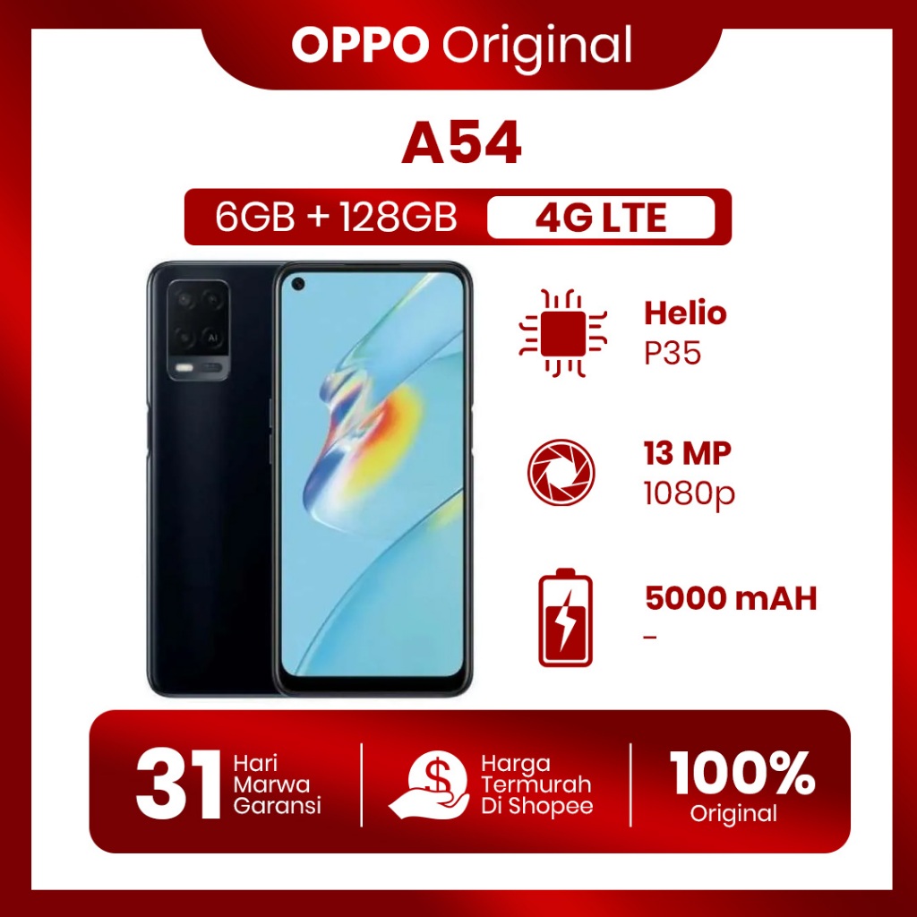 Oppo A54 6/128GB FullSet Original Second Normal Garansi 100% Uang Kembali