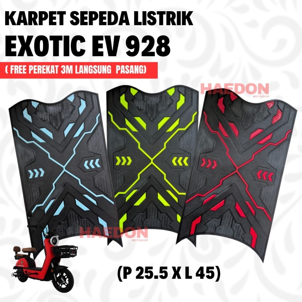 Karpet Sepeda Listrik Exotic EV928 / Alas Kaki Pijakan Sepeda Listrik EV928 TURB