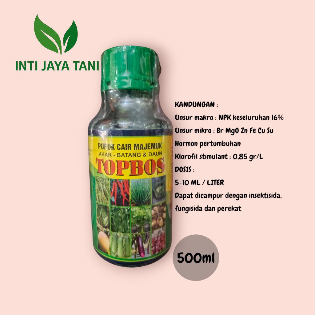 PUPUK CAIR TOPBOS 500 ML KEMASAN PUPUK CAIR MAJEMUK