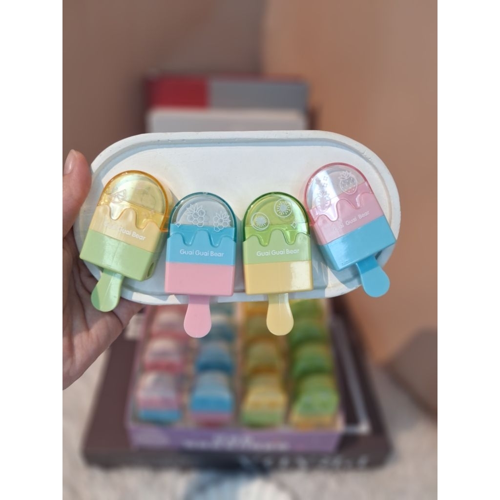 

Set 2in1 penghapus dan rautan ice cream - penghapus anak - rautan anak - set 2in1 penghapus dan rautan - set atk import