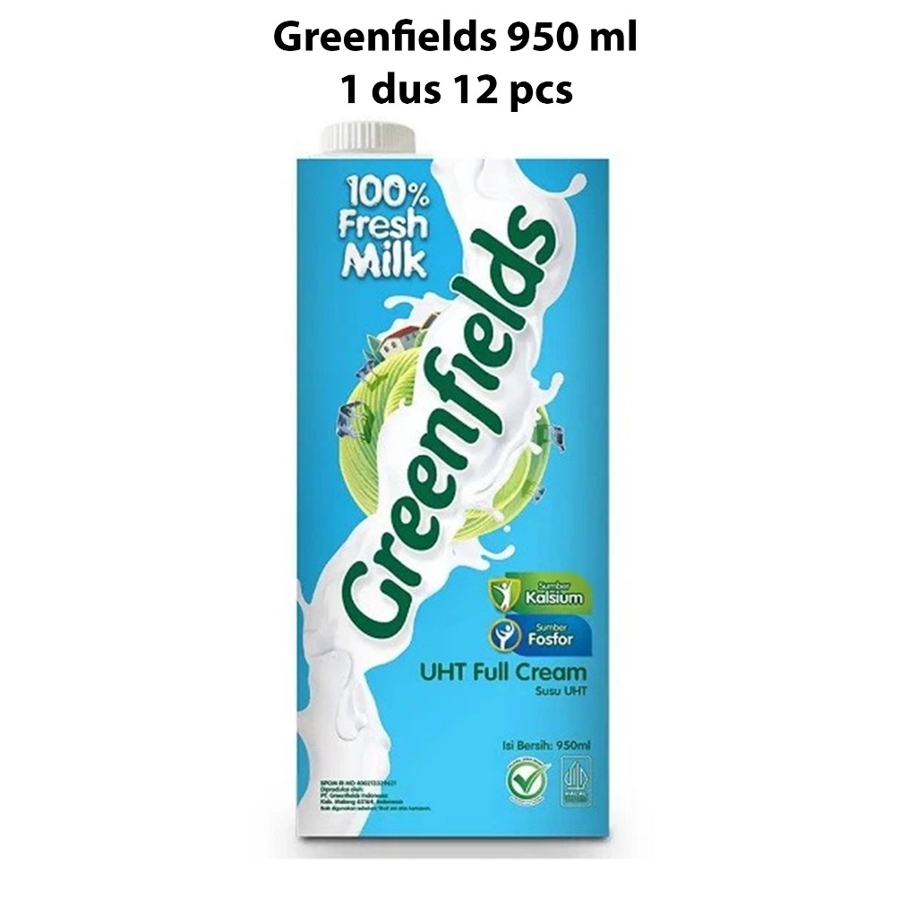 

Greenfields Susu UHT full cream 950 ml [1 dus 12 pcs]