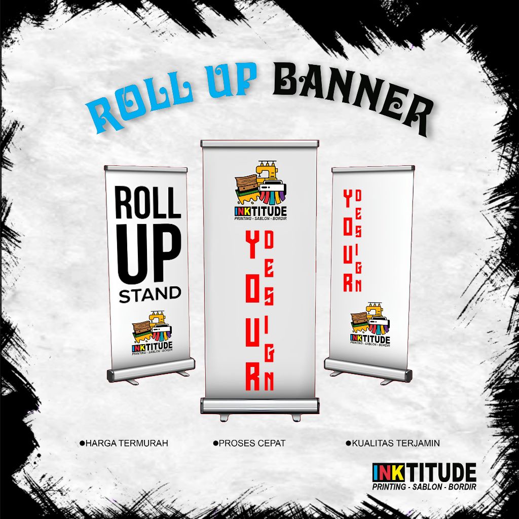 [FREE TAS] Roll Up Banner | Cetak Roll Up Banner Custom Lengkap Roll Banner + Standing Banner
