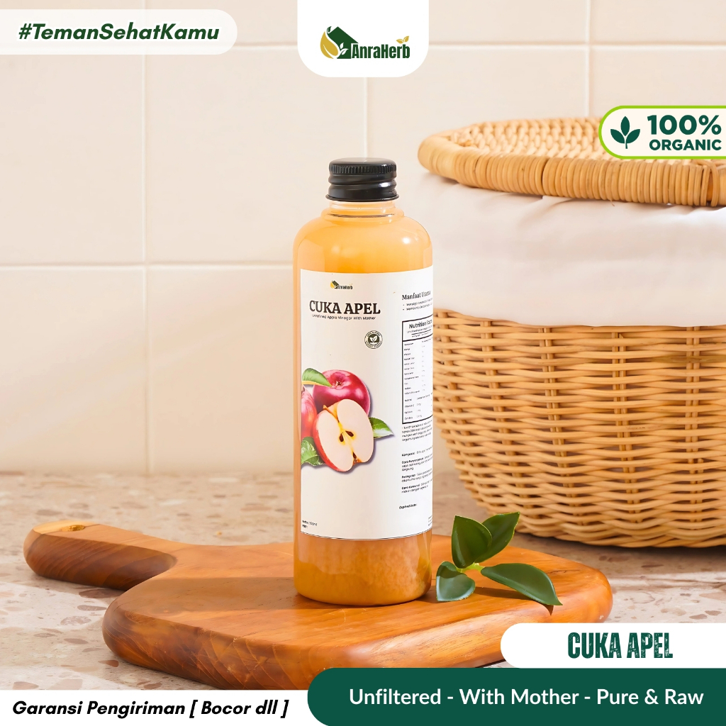 

AnraHerb Cuka Apel 250ml With Mother Murni | Fermentasi Alami Premium untuk Detox & Imun Tubuh