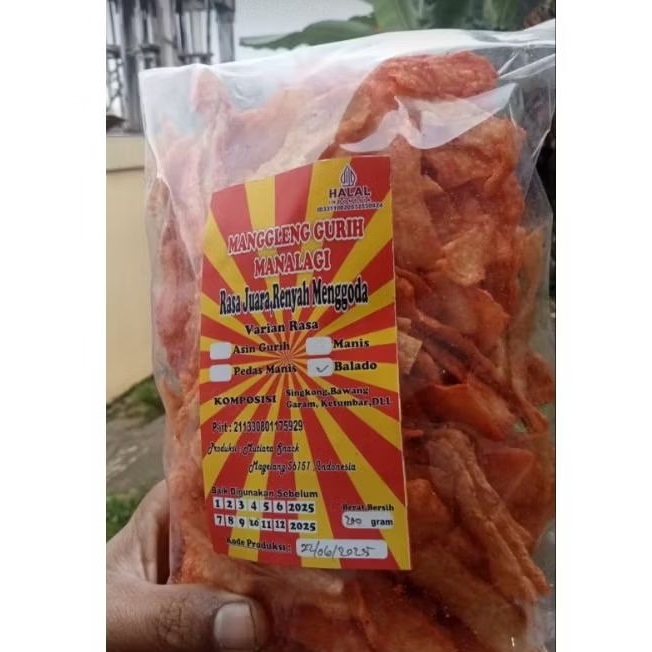 Manggleng pedas asin, manggleng balado, pencok