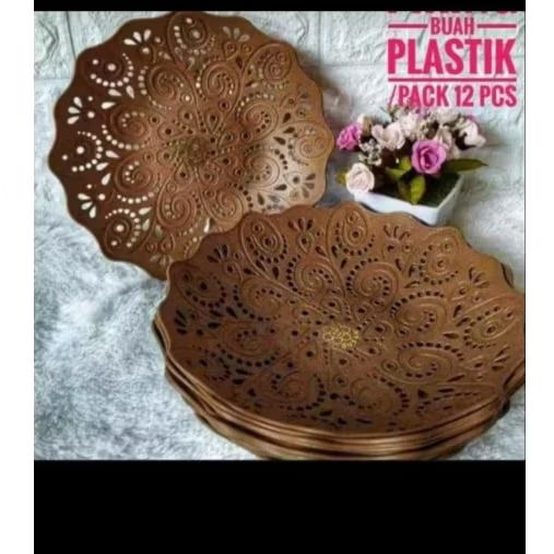 piring rotan plastik, piring buah, piring nasi
