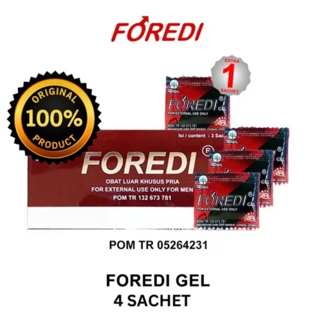 FOREDI GEL ORIGINAL BPOM PT ABE 4 SACHET