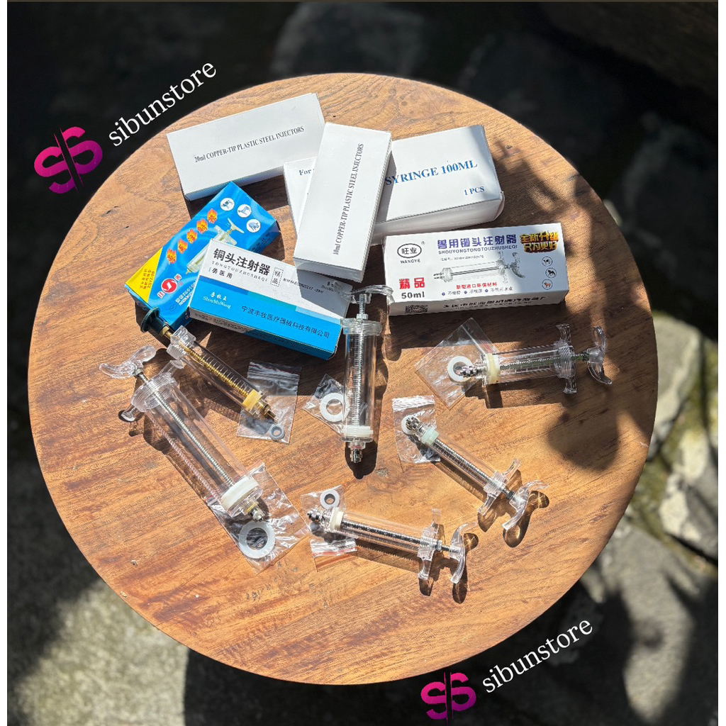 Suntikan plastik dan kaca, syringe disposable dan reusable, suntikan lengkap laboratorium, suntikan 