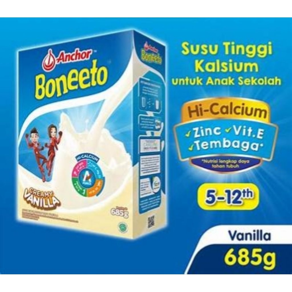 

Boneeto Vanilla 685g 1dus isi 12pcs
