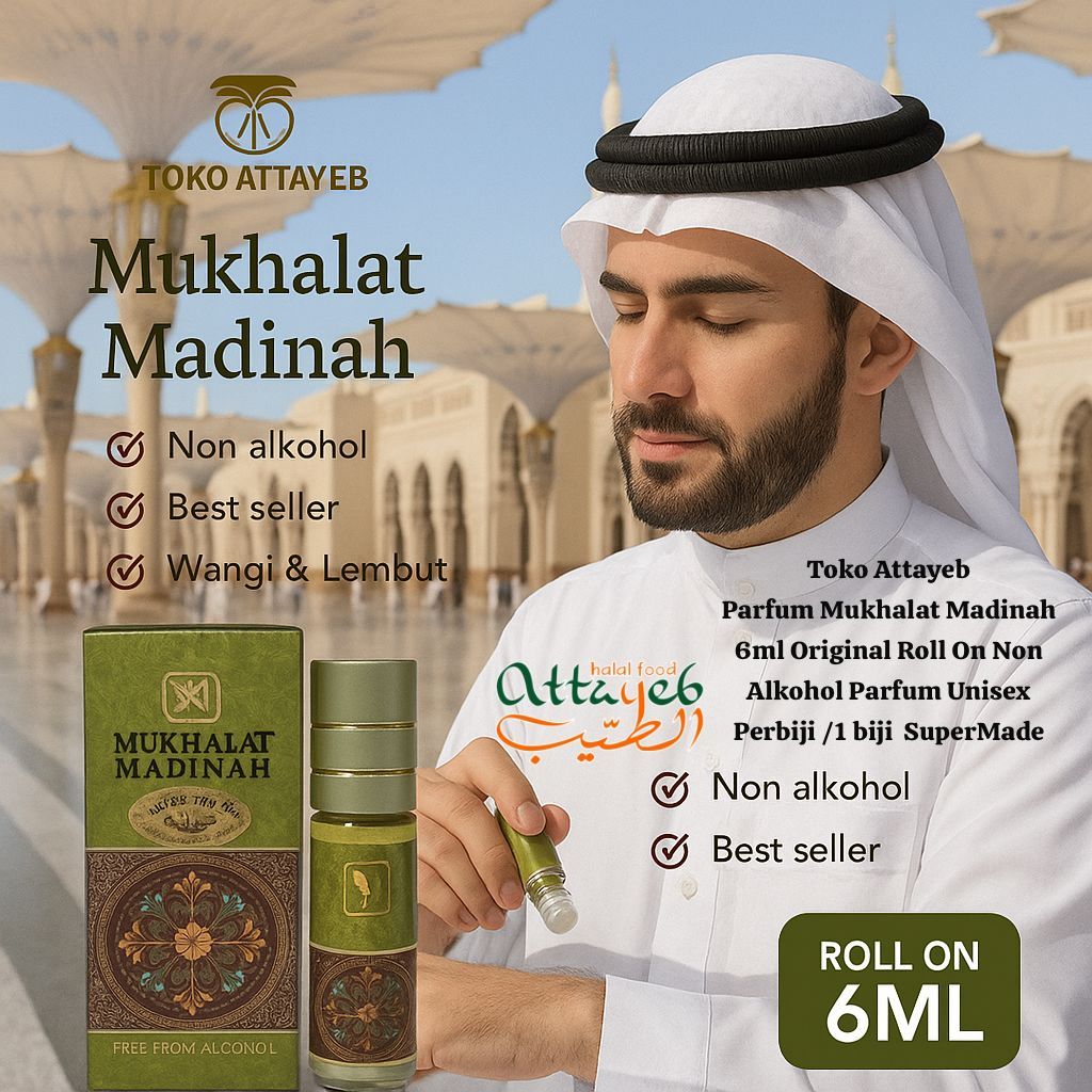 Perfum Mukhalat Madinah 6ml Original Roll On Unisex Non Alkohol Concentrates Perfum  Super Made 100%