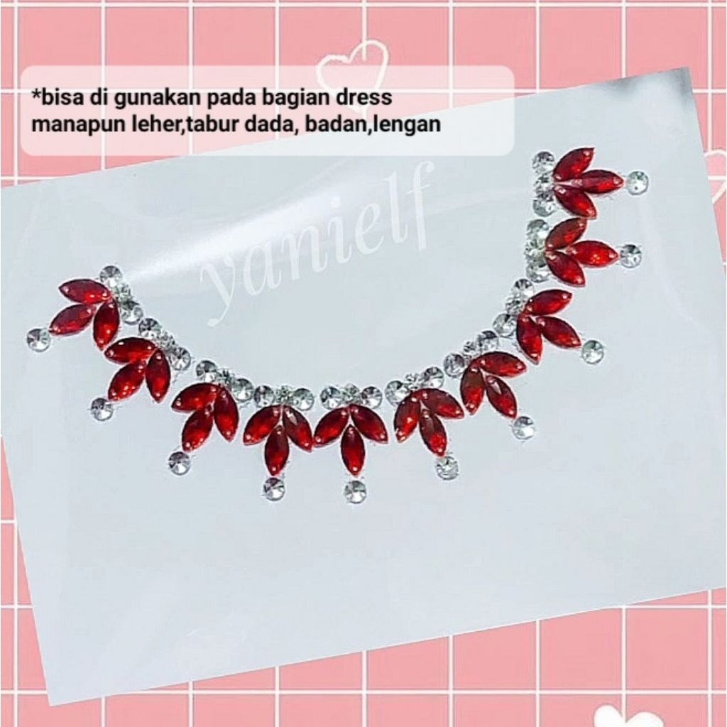 payet rangkai leher,dada