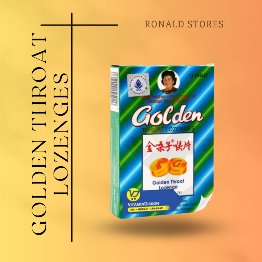 

Golden Throat Lozenges 12 Tablet - Permen Menyegarkan Mulut - Meredahkan Sariawan - Meredahkan Panas Dalam