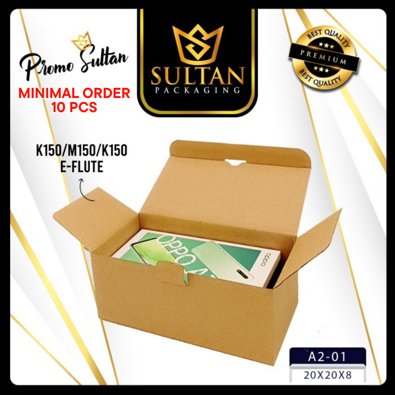 

Box Packaging - Dus Kardus Uk 20x20x8 Cm - Kardus Packaging Barang Polos Coklat - A2-01