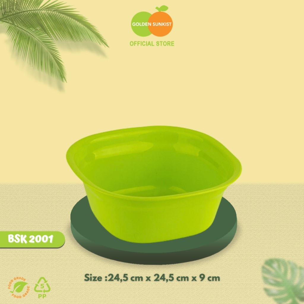 Baskom Segi Kecil BSK 2001 Golden Sunkist Waskom 3 Liter