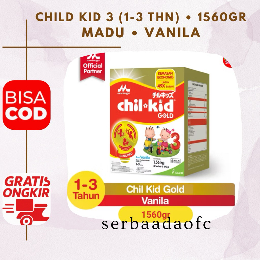

1 DUS Chil Kid Gold 3 1560 Gr, Madu, Vanila TERMURAH (Bisa COD)