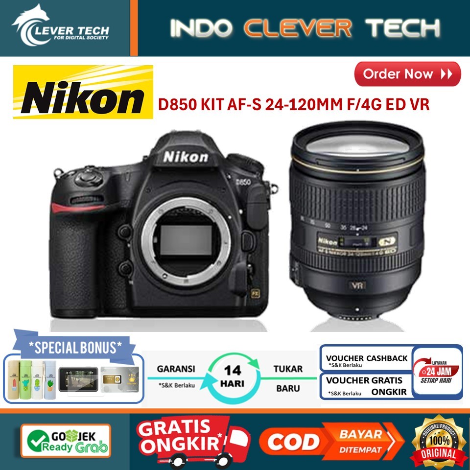 Nikon D850 Kit AF-S 24-120mm f/4G ED VR Kamera DSLR RESMI