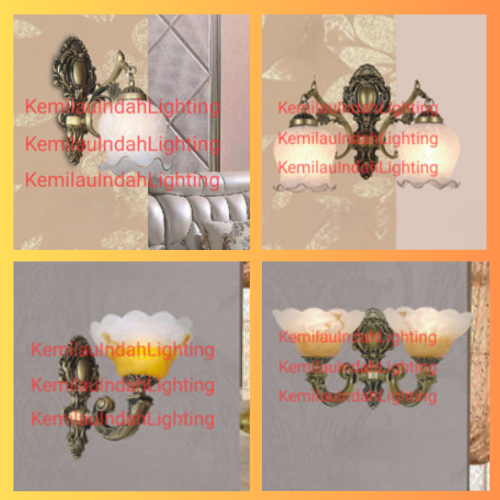 SL188/SL1372 LAMPU DINDING HIAS KACA KLASIK ANTIK TERAS RUANG TAMU KAMAR TIDUR DEKORASI WALL LAMP