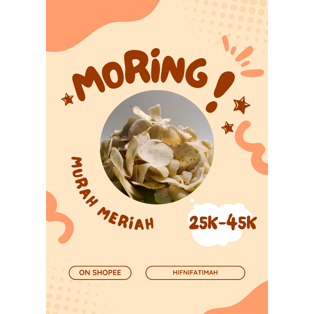 

Moring Garut / Keripik Moring / Cimol Kering / Moring Pedas, Original & Gurih