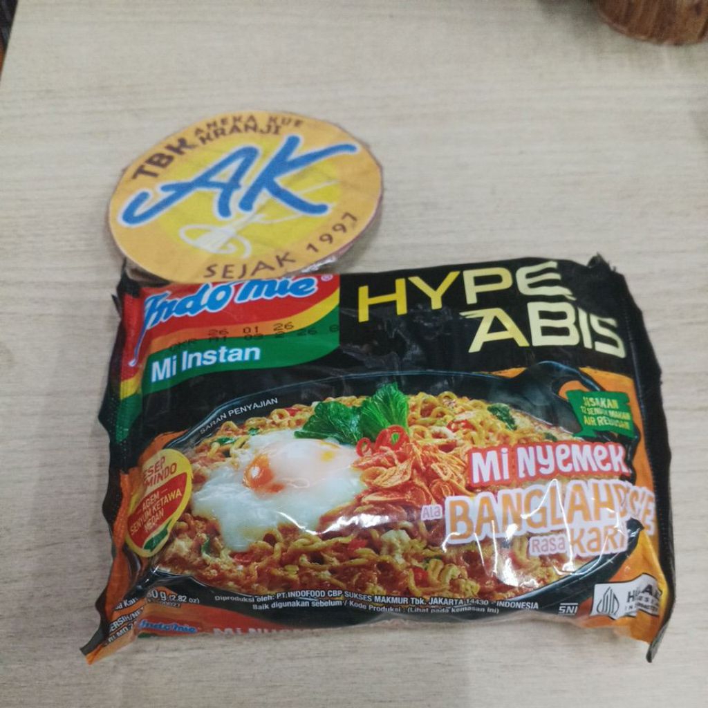 

indomie mi kuah nyemek 5 pcs banglahdes'e rasa kari 80 gr