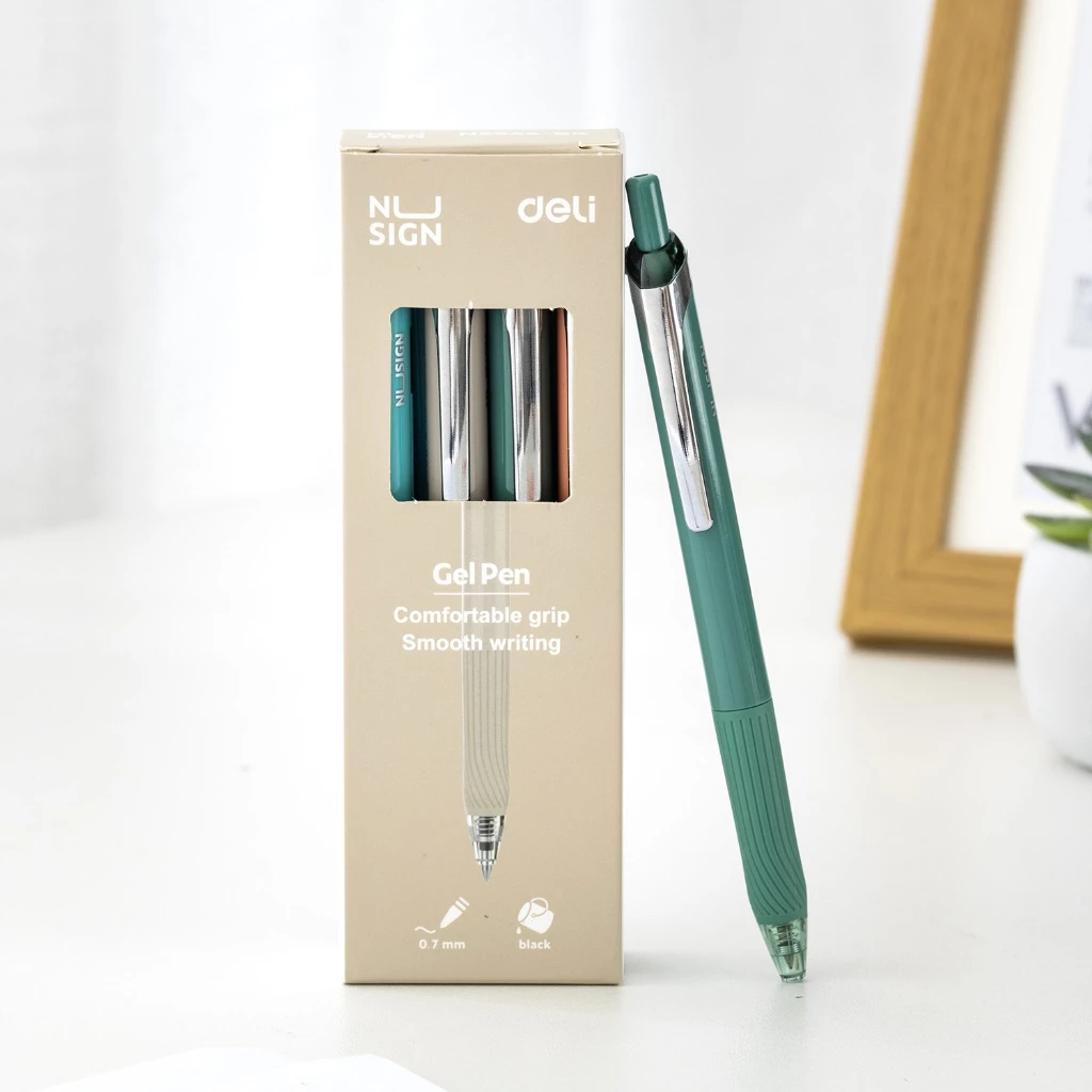 

DELI Nusign Pulpen Gel 0.7mm Black ENS666-BK