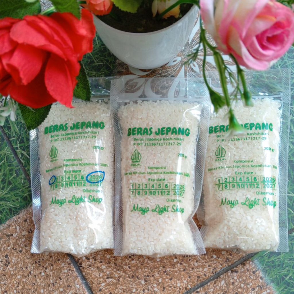 

Beras Jepang 200gr koshihikari japonica rice japan bahan sushi beras pulen super nasi sushi murah sale