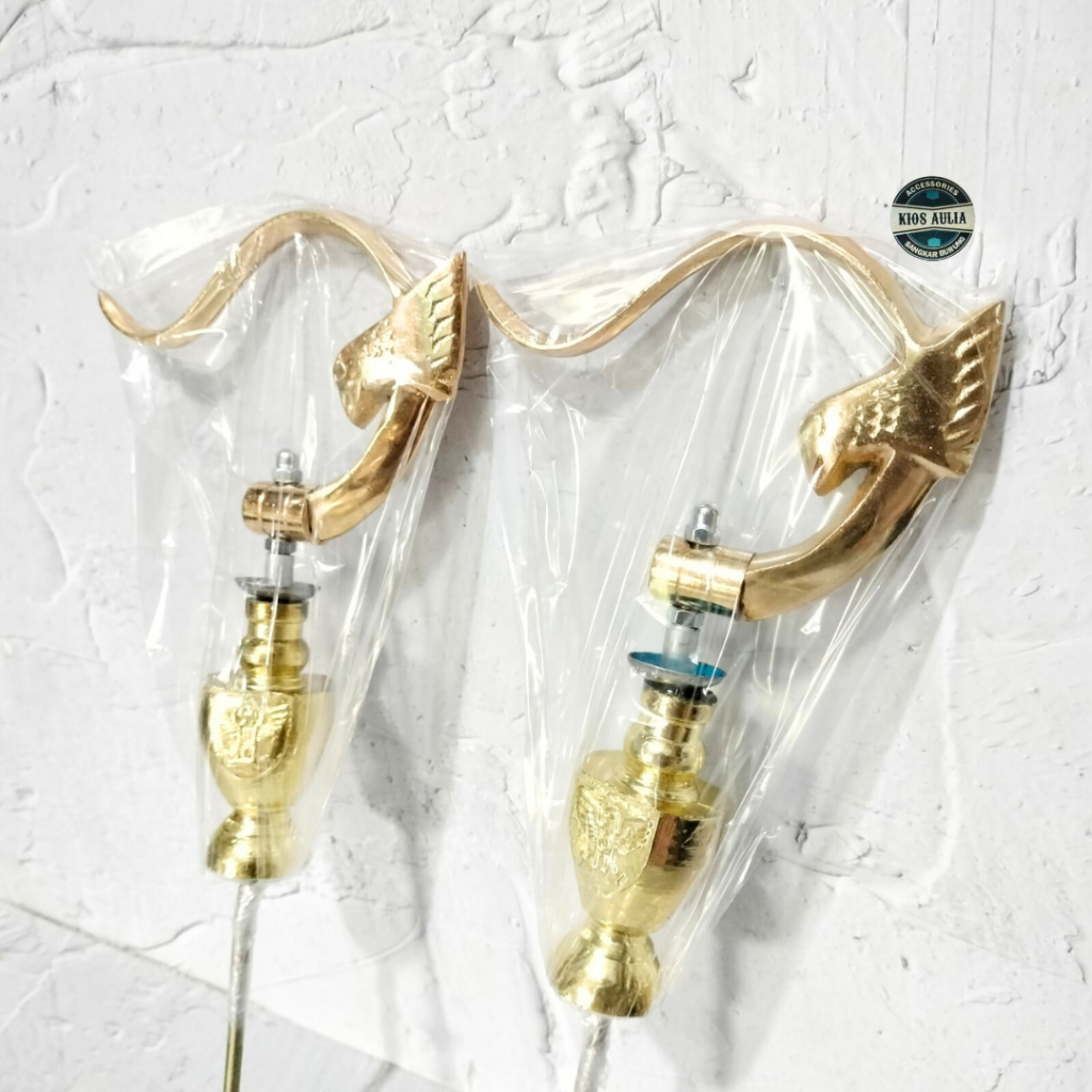 GANTUNGAN GARUDA EMAS SET PION GARUDA FULL EMAS LIPAT SANGKAR KANDANG BURUNG KOTAK 1 PCS