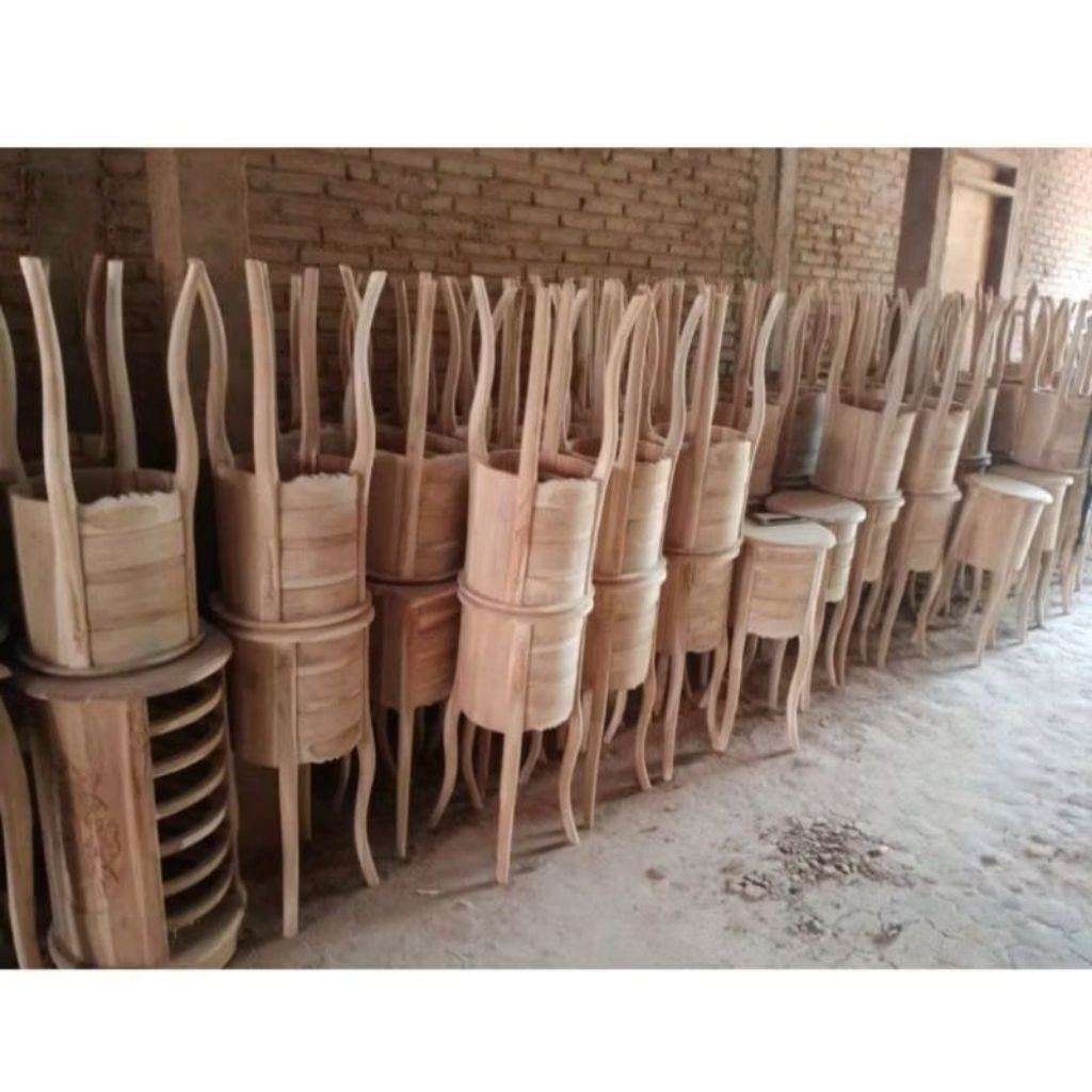 Nakas Bulat Kayu Jati Minimalis