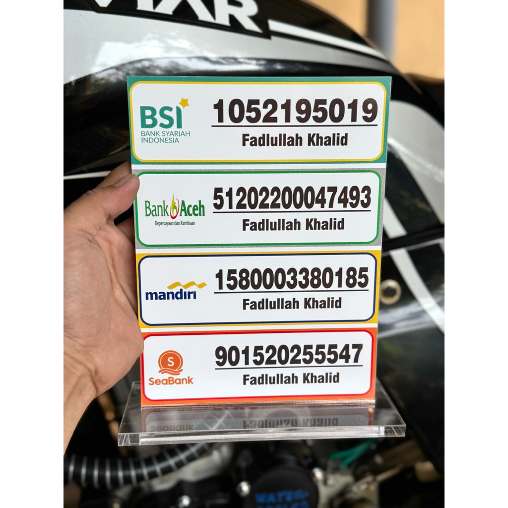 

BISA CUSTOM NOMOR PAPAN AKRILIK MEJA UKURAN 15x20cm BAHAN AKRILIK SUPER TEBAL