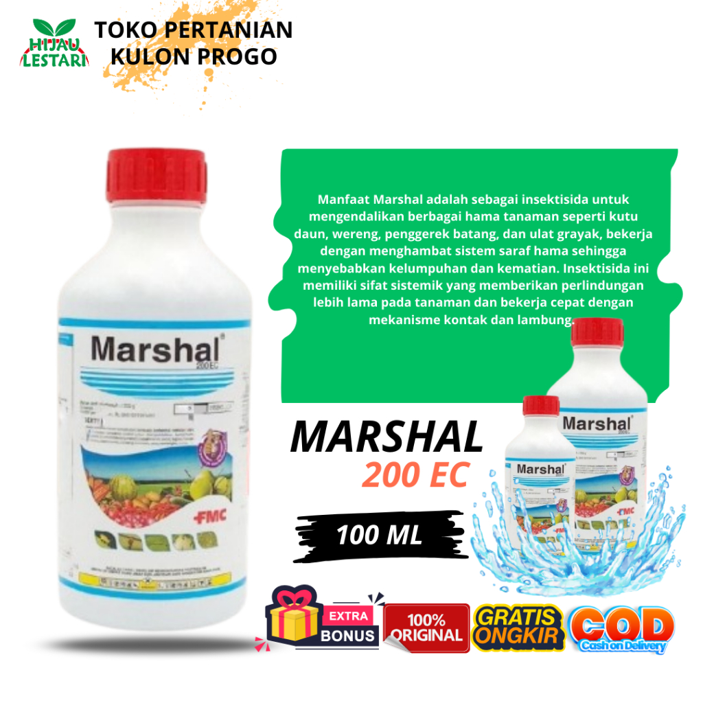 Marshal 200 EC 100 ML Insektisida Akarisida Sistemik HIJAU LESTARI