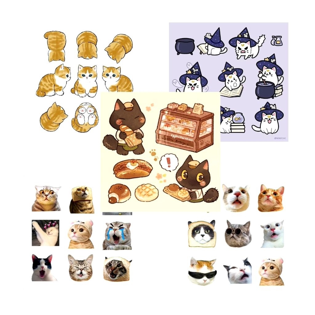 

Sticker meme kucing / sticker kucing lucu / sticker cat / sticker deco / sticker decoration