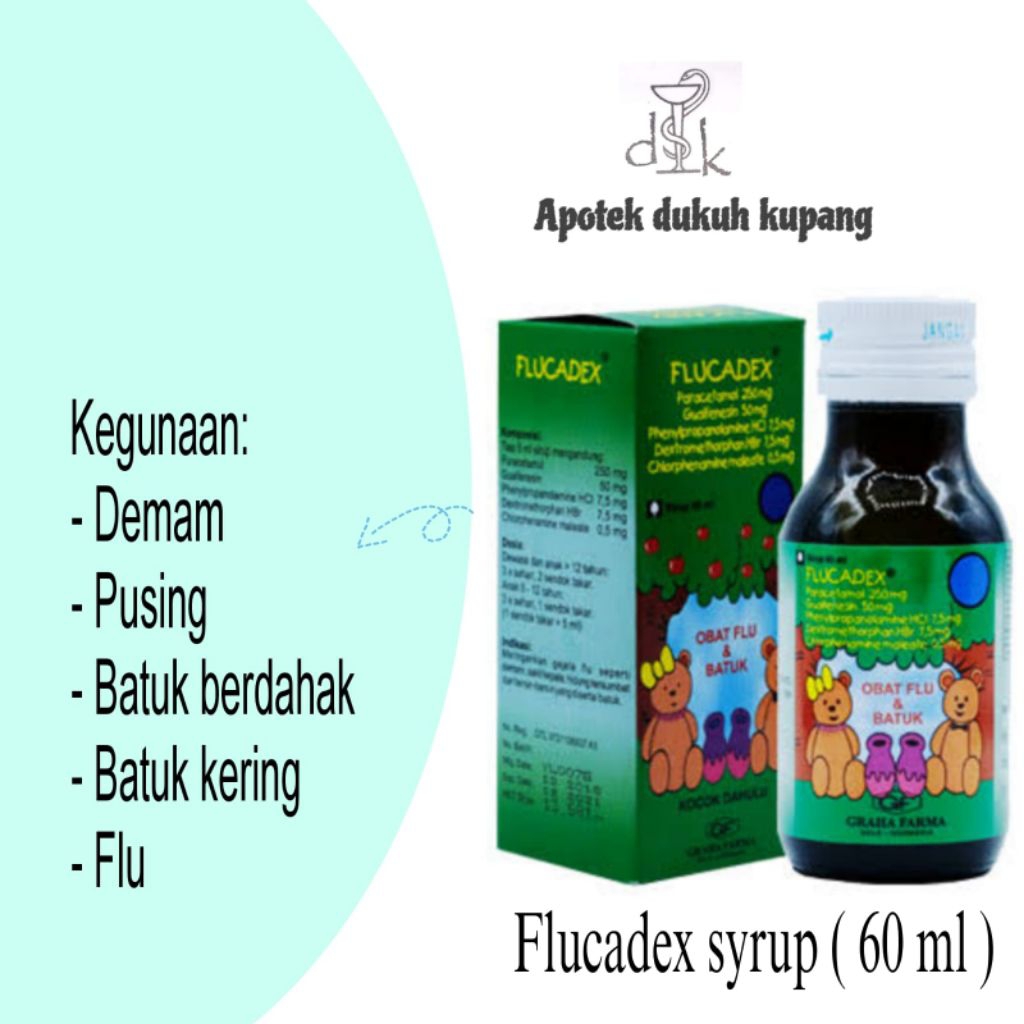 Flucadex syrup 60 ml batuk dan flu,,,,