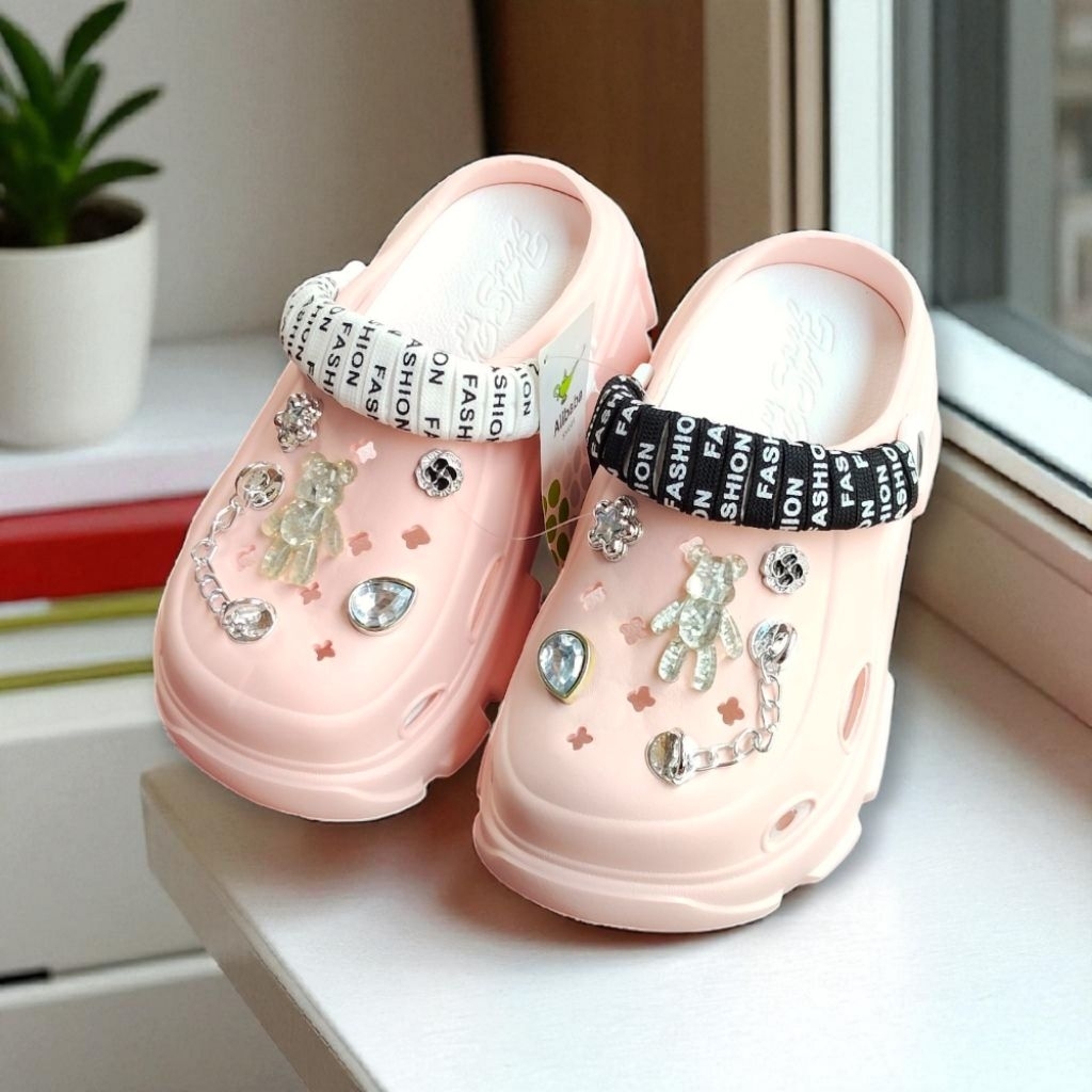 Sandal ANAK jelly import SANDAL wedges BAIM Perempuan 2419 P tali kain