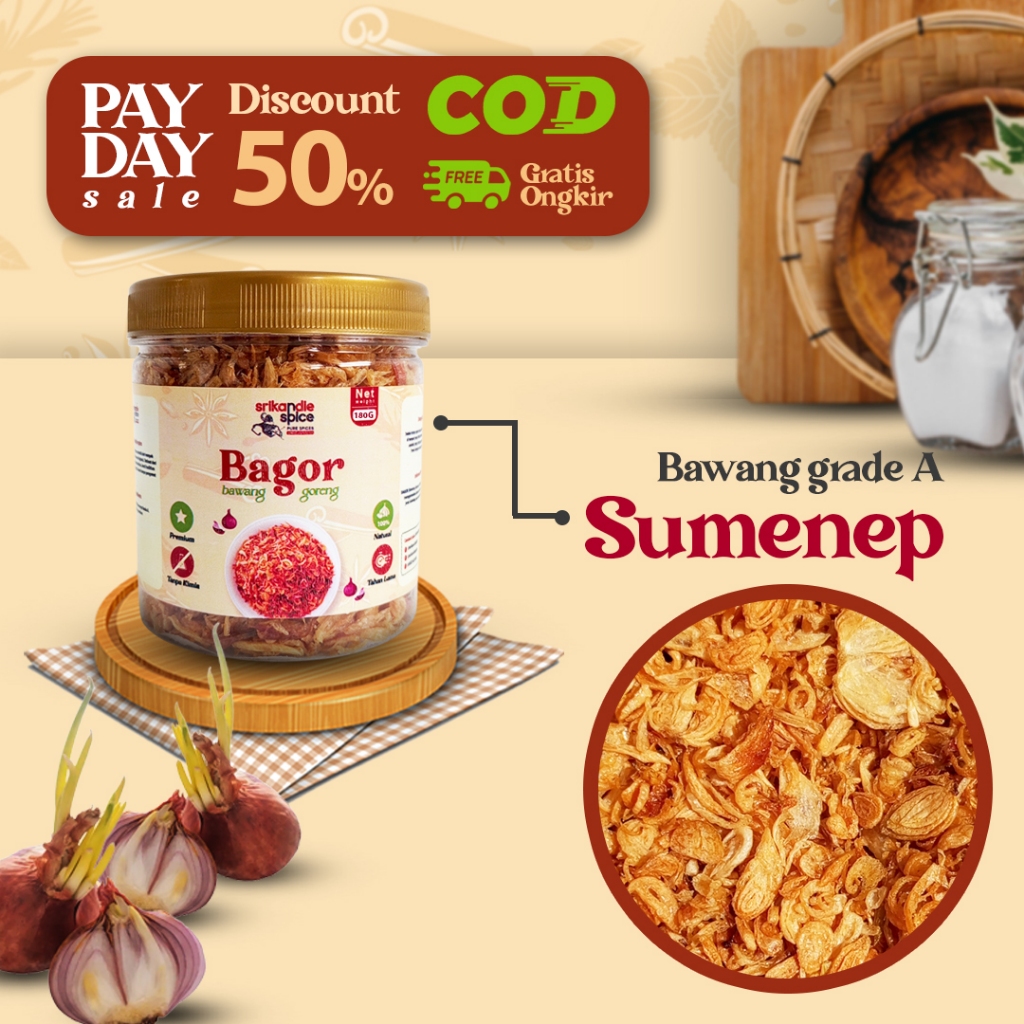 

Bawang Goreng Asli Tanpa Tepung 200 Gram Sumenep Premium Kriuk Renyah Krispi Tanpa Pengawet Tanpa Minyak Tahan Lama
