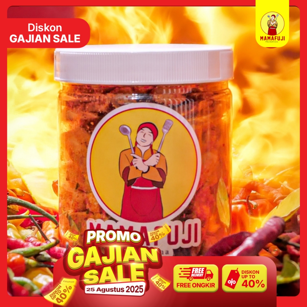 

Mamafuji - Basreng Pedas Asin Original Pedas Daun Jeruk Balado 250 Gram