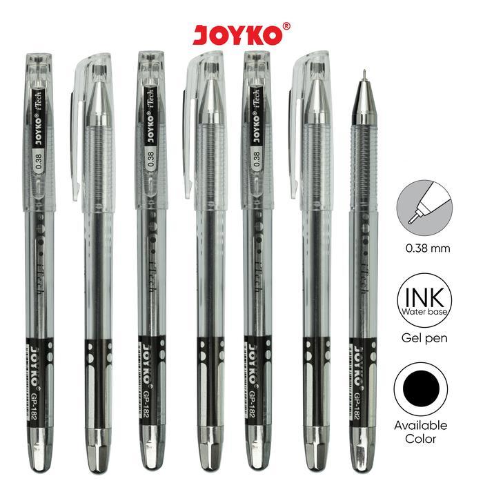 

Gel Pen Pulpen Pena Joyko GP-182 I-Tech 0.38 mm (1 kotak isi 12 pcs)