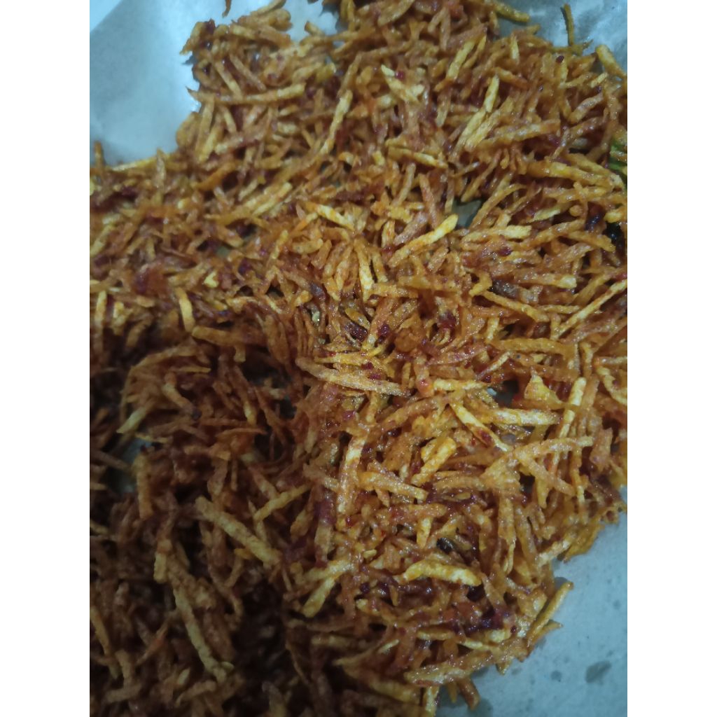 

Kentang Mustofa 50g Teman Makan Spesial Kriuk Renyah