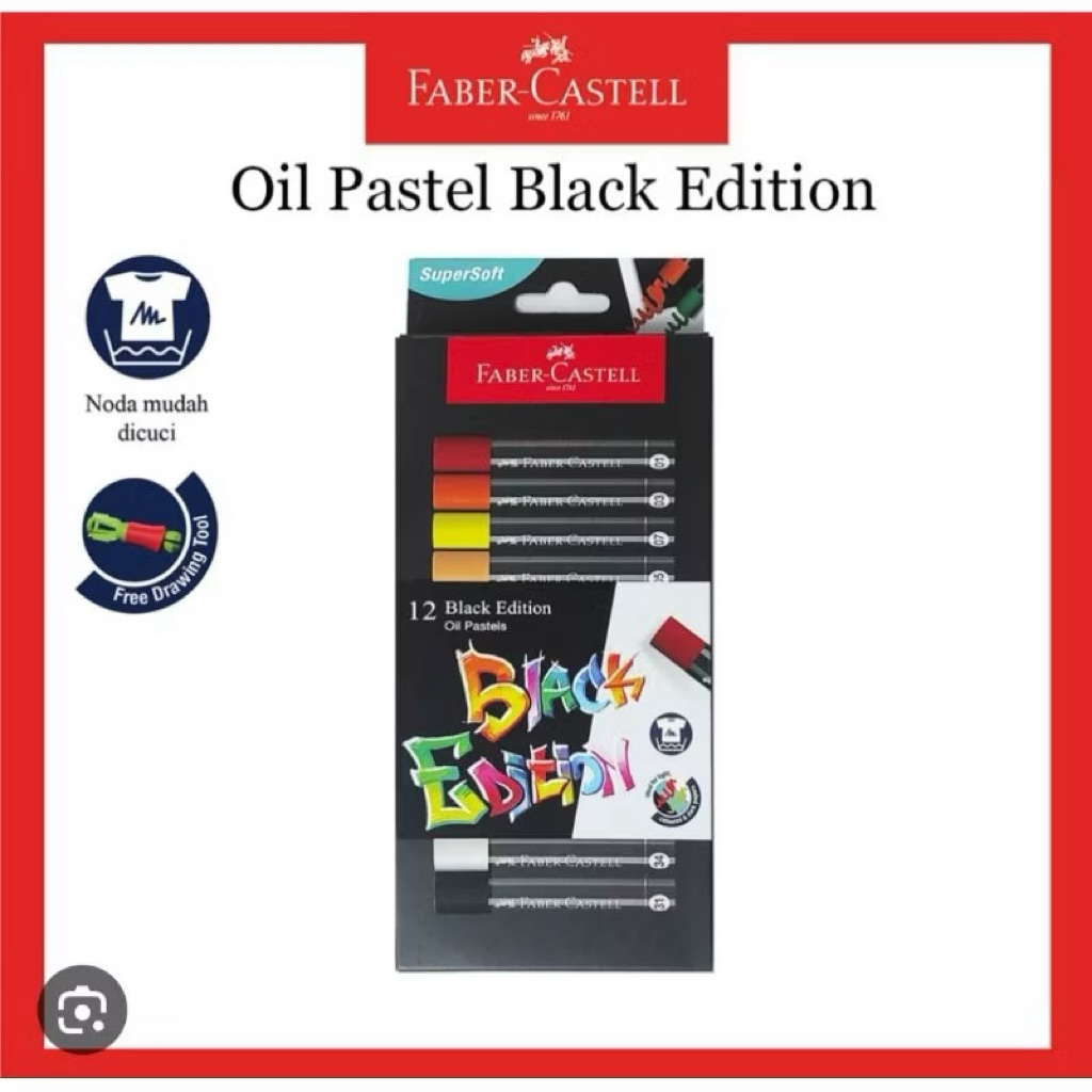 

Crayon Faber Castell 12 Warna Black Edition