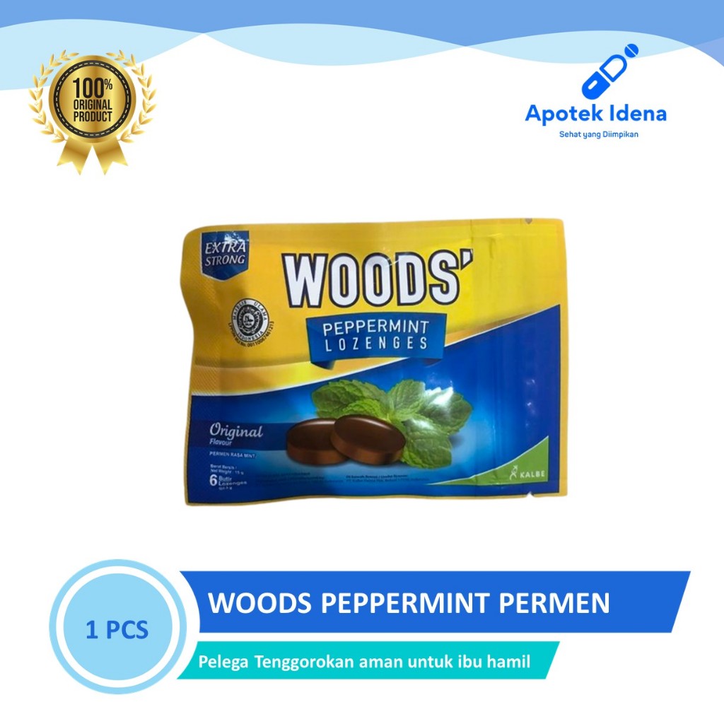 

Woods Peppermint Lozenges Original 15gr permen -Pelega Tenggorokan aman untuk ibu hamil