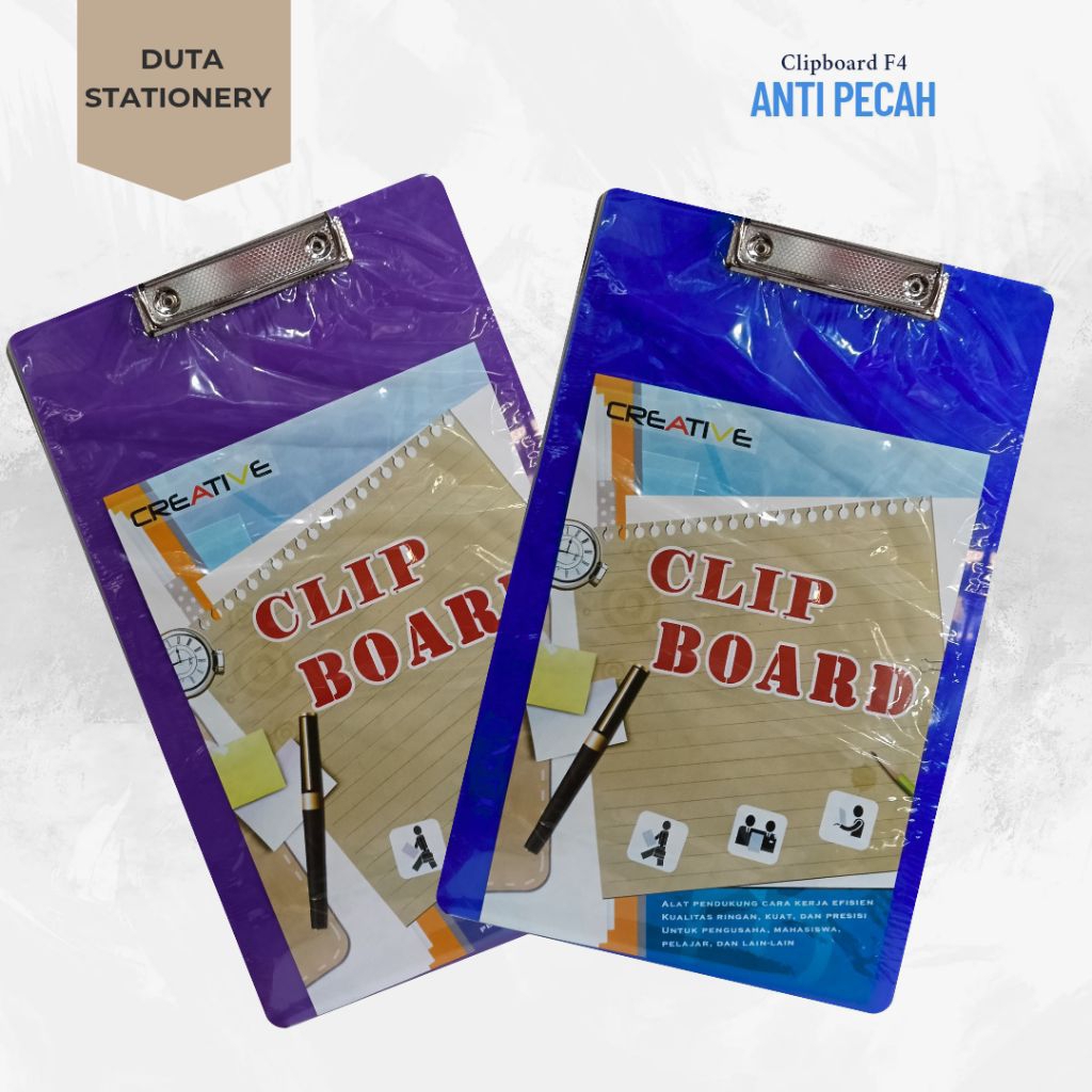 

CLIPBOARD ANTI PECAH CREATIVE F4 || PAPAN DADA PAPAN UJIAN