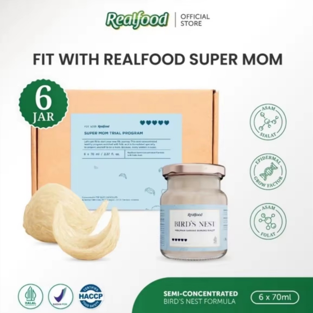 

Realfood Super Mom Minuman Sarang Burung Walet - Dengan Premiks Vitamin (Asam Folat)