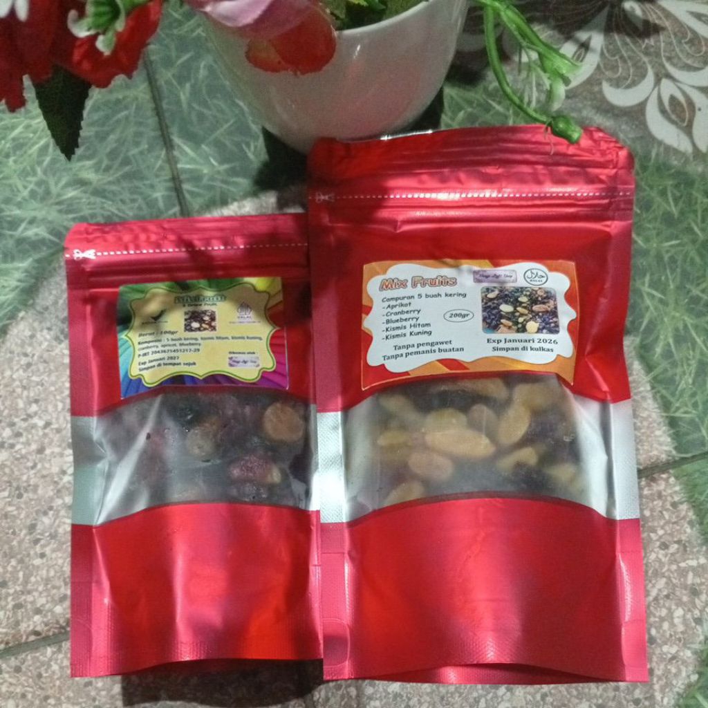 

mix fruit dry fruit 100gr 200gr super food buah kering manisan buah dried fruits cemilan sehat diet kismis apricot rasberry bluberry sale