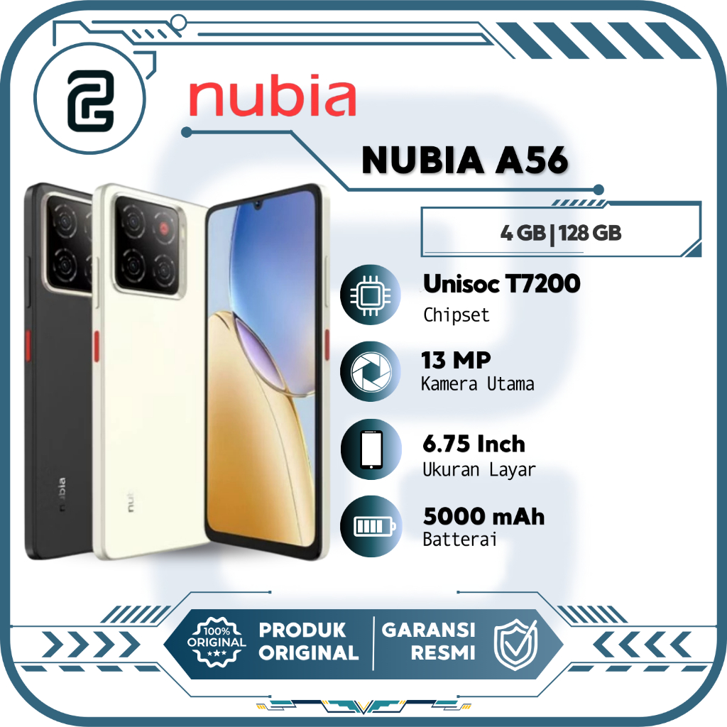 ZTE Nubia A56 4+4/128GB HP Murah Smartphone Gaming Garansi Resmi ZTE indonesia