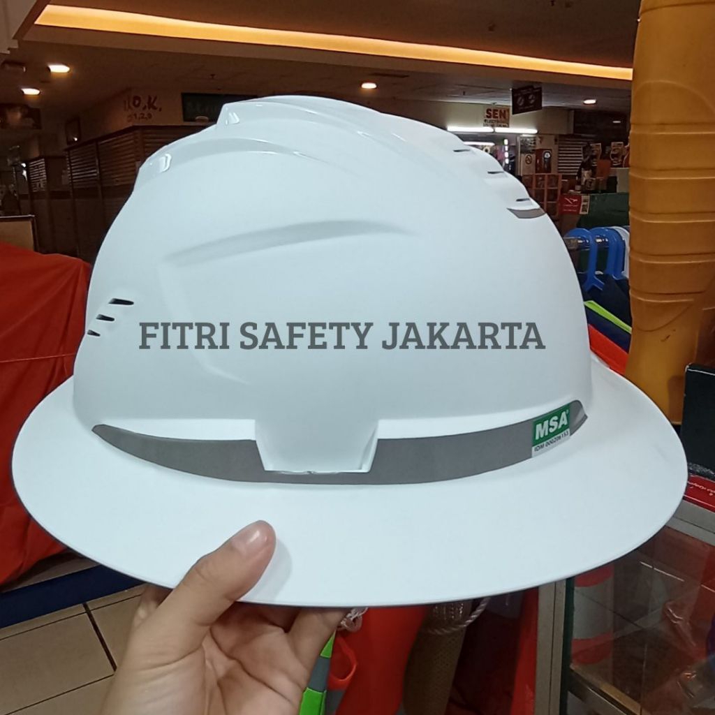 HELM SAFETY MSA FULL BRIM NEW/HELM SAFETY KESELAMATAN