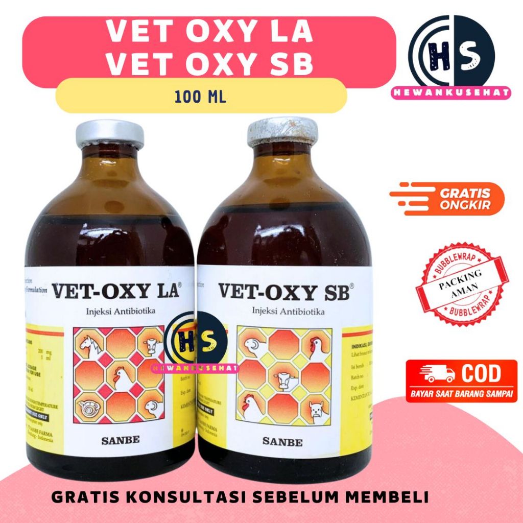 VET OXY LA 100 ml & VET OXY SB 100 ml - SANBE