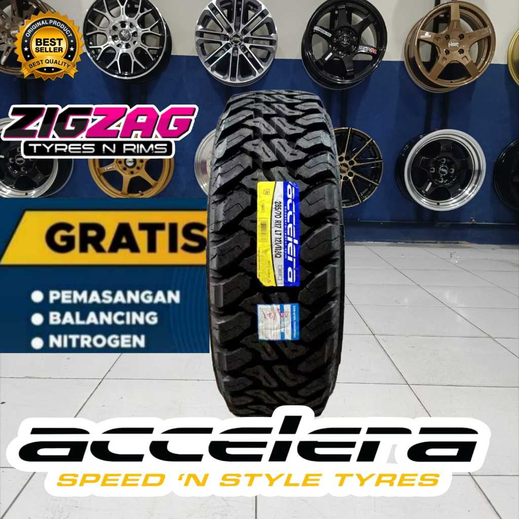 Ban Mobil 285/70 R17 ACCELERA MT-01 Ban Mobil Radial Offroad lumpur Ring 17 tubles