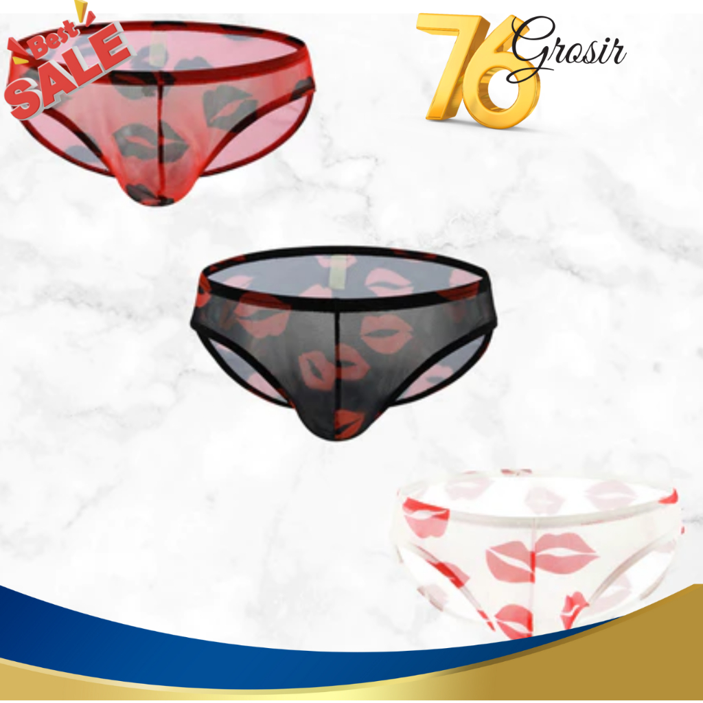 CELANA DALAM PRIA TRANSPARAN BRIEF SEMI