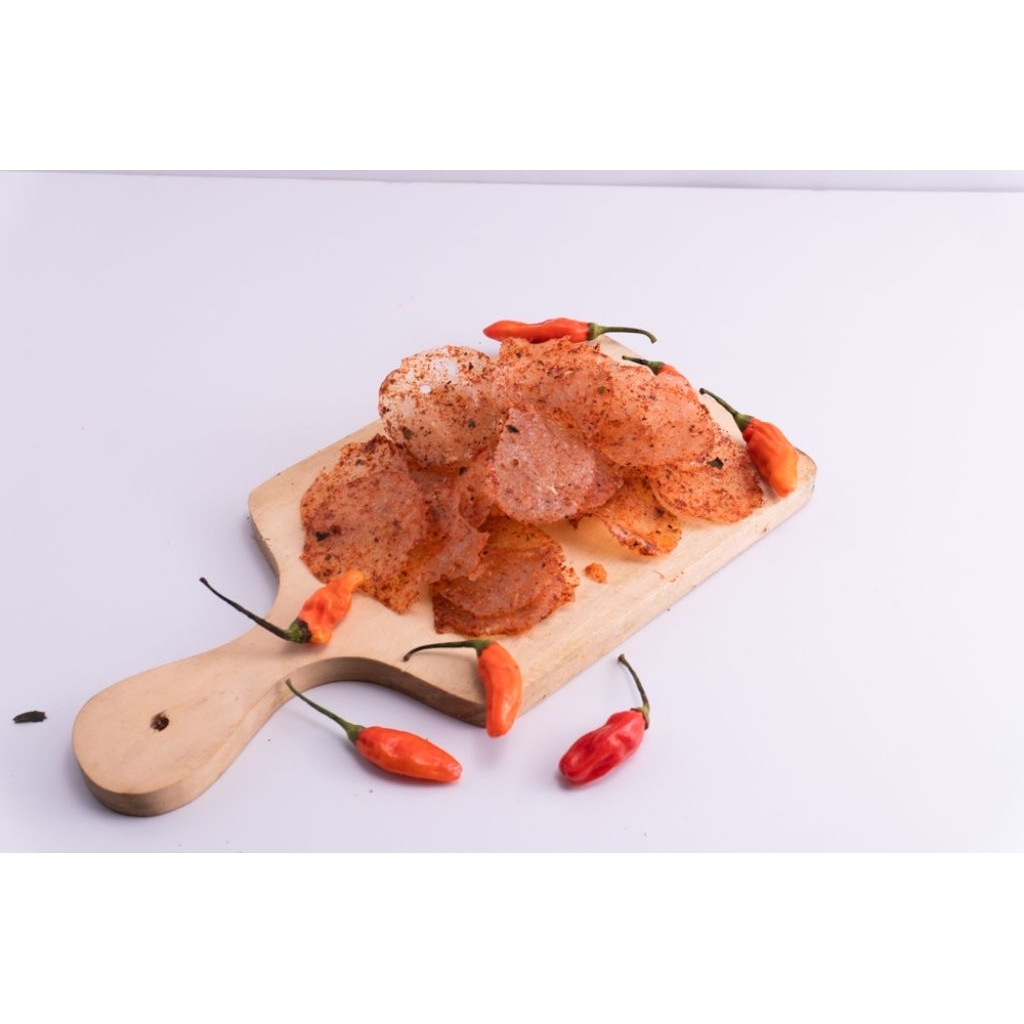 

Keripik Kaca Pedas Daun Jeruk 500gr | Snack Gurih Renyah Pedas | Isi Banyak dan Tanpa Pengawet