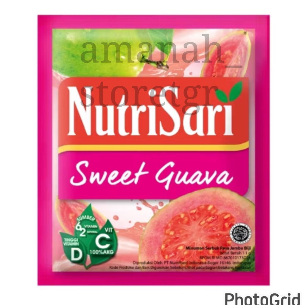 

Nutrisari jambu sweet guava 1 renceng / 10 sachet