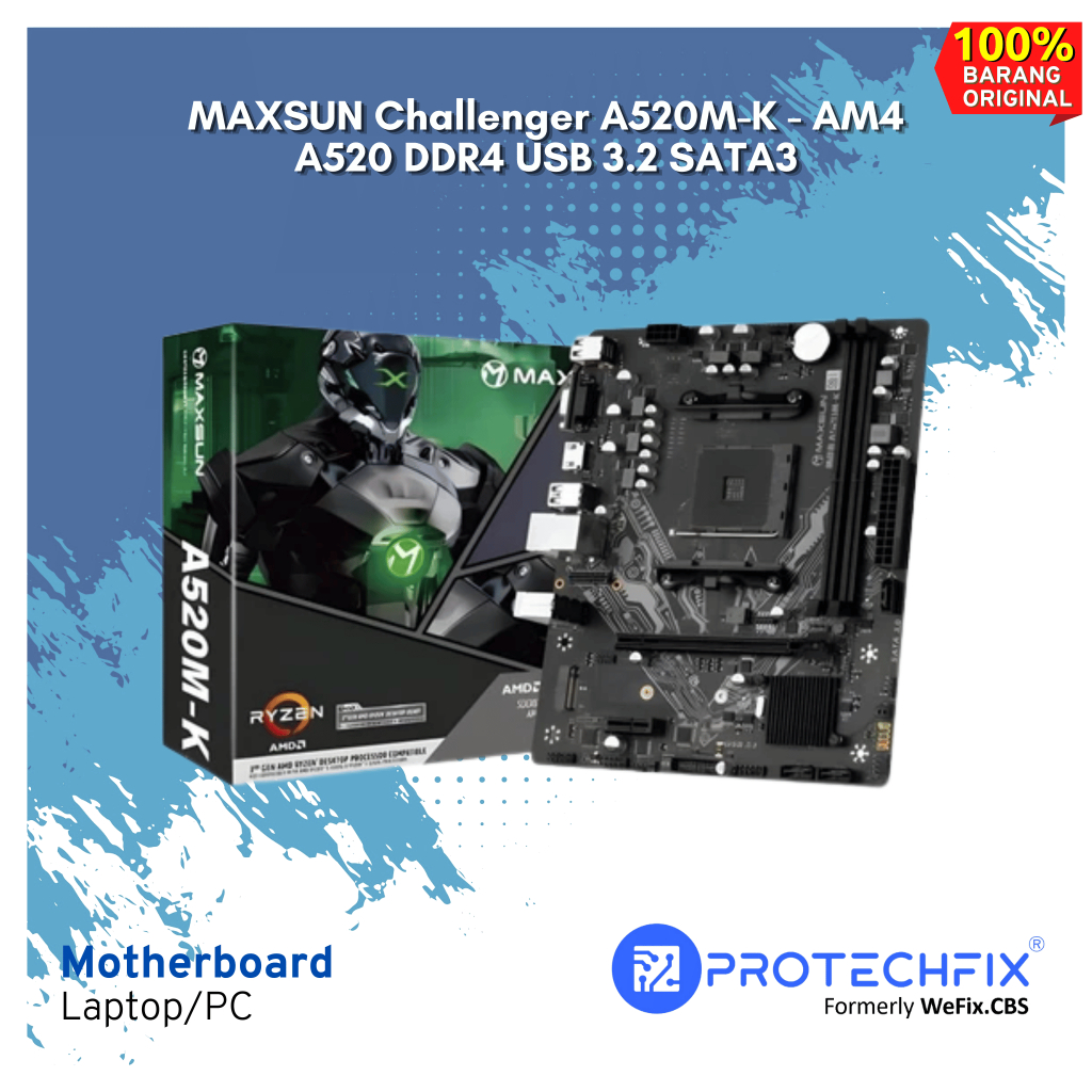 MAXSUN Challenger A520M-K - AM4 A520 DDR4 USB 3.2 SATA3
