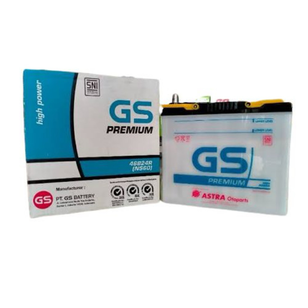 AKI MOBIL / GS PREMIUM NS60 46B24R / AKI BASAH 45Ah